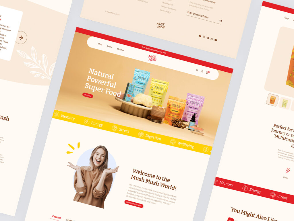 mushmush shopify development and ui design